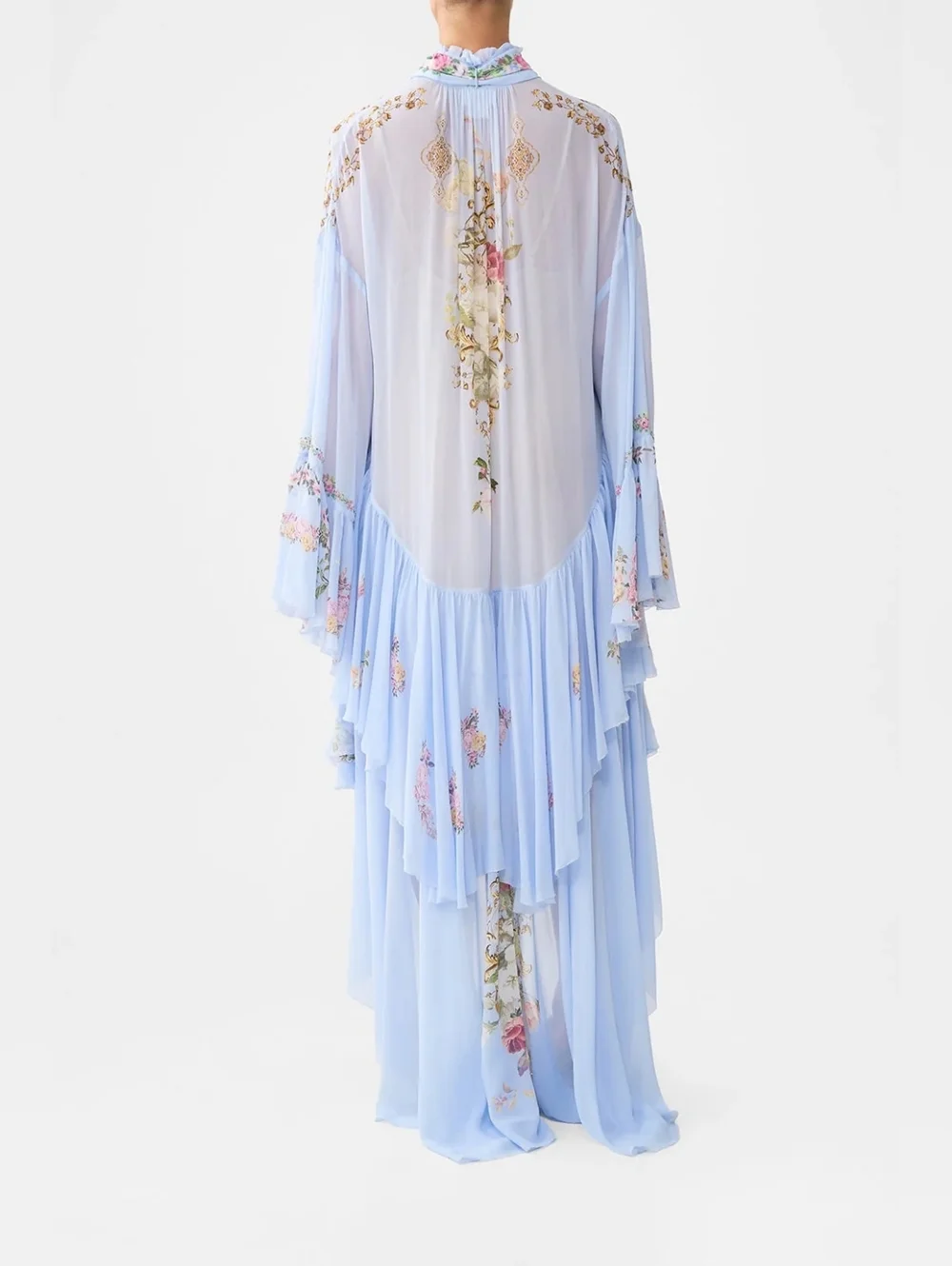 Camilla ruffle high low dress with long sleeve - Picture 2 of 15